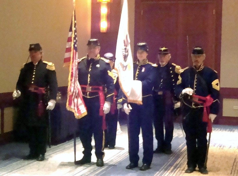 Preparing to present the colors